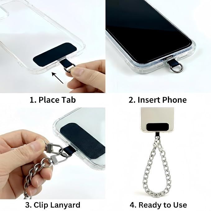 Metal Phone Wrist Lanyard Lightweight Aluminum Cellphone Strap Wristlet Classic Metal Phone Chain for Women and Men