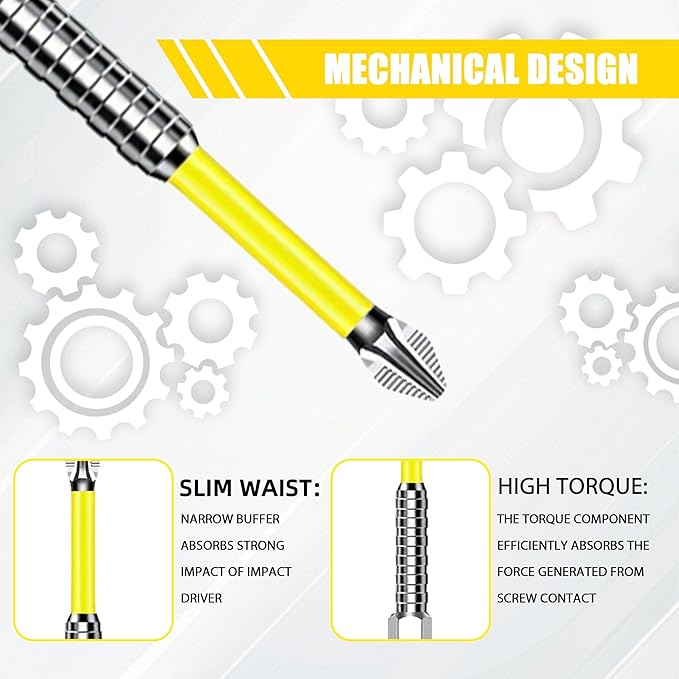 High Magnetic Screwdriver Drill Bit Set, 2025 Upgraded K5 Impact Resistant Strong Magnetic Comprehensive Screwdriver Set Anti Slip Drill Bits Premium Screwdriver Bit Set (6PCS)