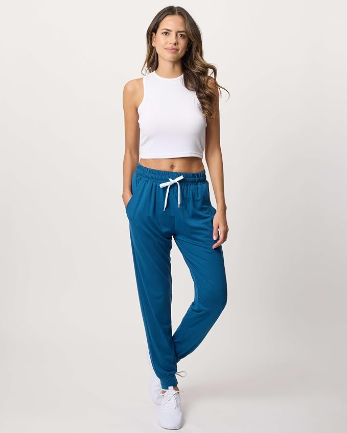 3 Pack Women's Lounge Joggers Sweatpant Active Athletic Yoga Workout Pocket | Available in Plus Size, Ladies Casual, Drawstring Gym Pants, Sleep Bottoms, Hiking, Running, Fitness, Exercise, Pajama, Soft
