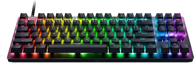 Razer Huntsman V3 TKL 8KHz Analog Optical Esports Gaming Keyboard, Black | Analog Optical Switches Gen 2 with Rapid Trigger, Adjustable Actuation, Snap Tap, PBT Keycaps, True 8000hz Polling Rate