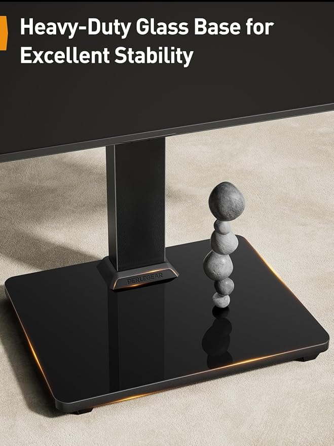Perlegear Dual Vertical Monitor Stand for 13–40 inch Screens up to 44 lbs | Heavy-duty steel, swivel, tool-free tilt, 360° rotation, 13 height settings, cable management, max VESA 100x100mm, office use