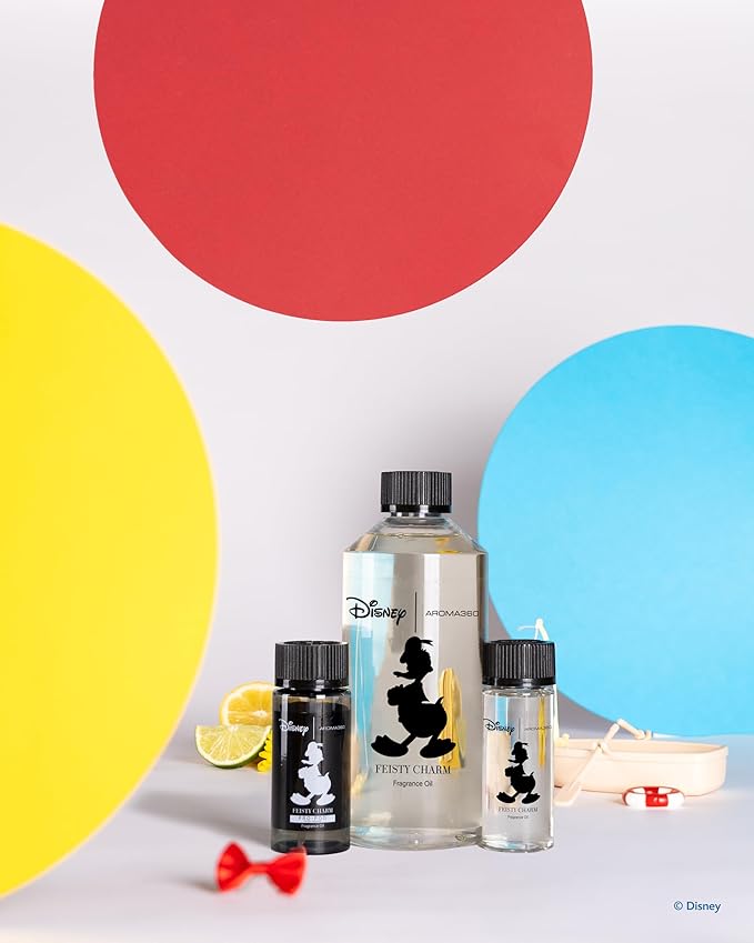 Aroma360 | Disney Feisty Charm Oil Blend | Donald Duck | Luxury Essential Oil | Aromatherapy Scent Diffuser Oil | Blue Cedar, Cardamom and Eucalyptus 1.7 fl oz, 50 mL