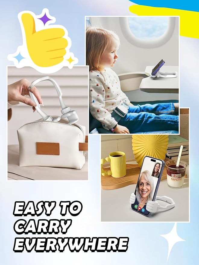 Graduation Gifts for Boys Girls Teens Kids: Thumbs Up Lazy Phone Stand Holder for Desk Funny Gadgets for Teenage Men Women Mom Wife Dad Father Son Daughter Adults Gift Stocking Stuffers Birthday Stuff