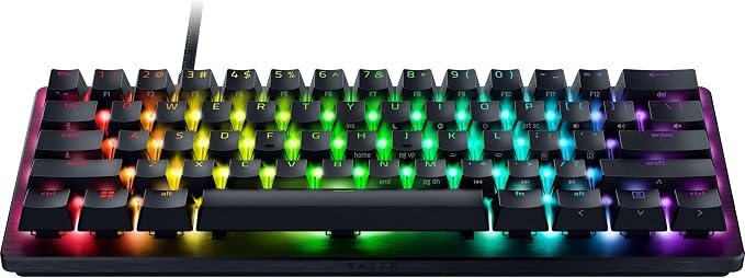 Razer Huntsman V3 Pro Mini 60% Esports Gaming Keyboard, Black | Analog Optical Switches, Razer Snap Tap, Rapid Trigger, Adjustable Actuation, Dual-Purpose Mod Keys, Doubleshot PBT Keycaps
