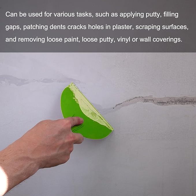 HARFINGTON 10pcs Putty Scraper 4" Flexible Plastic Putty Knives for Taping Drywall Spreading Painting Wall Scratching