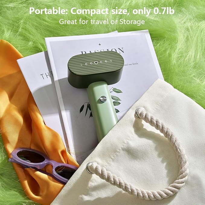G6 2-in-1 Portable Steamer for Clothes and Iron for Clothes, Just 0.7lbs Lightly, 10 Minutes of Continuous Steam, 900W Light Steamer for travel and home (yellow)