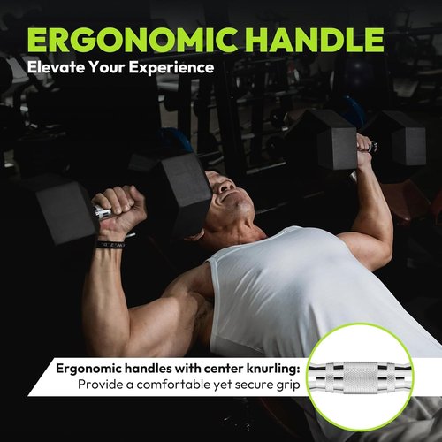 HANDBODE Hex Dumbbell Set - Rubber Encased 45-400 lb Weights | Non-Slip Handle for Secure Grip