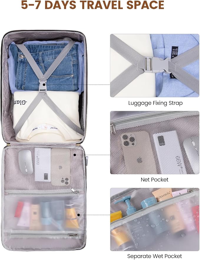 LOVEVOOK 40L Travel Backpack for Women & Men, Airline Approved Carry On Luggage with 3 Packing Cubes, TSA Overnight Bags, Waterproof Personal Item Bag, Weekender Essentials Backpacks fits 17" Laptop