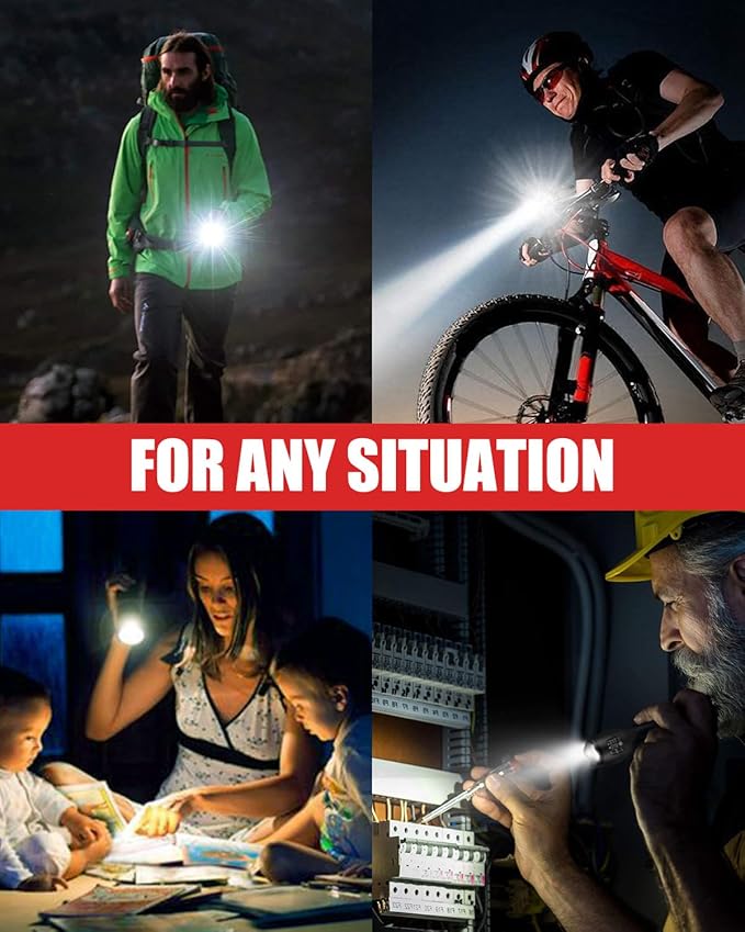 Victoper LED Flashlight 2 Pack, Bright Tactical Torch High Lumens with 5 Modes, Waterproof Zoomable Flash Light, Christmas Stocking Stuffers Gifts for Men, Hunting Camping Essentials Gear