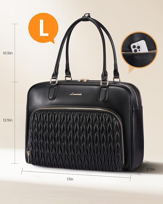LOVEVOOK Tote Bag for Women,Light Puffer Tote Bag with Multi-pockets,Stylish Carry on Laptop Bags for Daily,Travel,Work,Gym