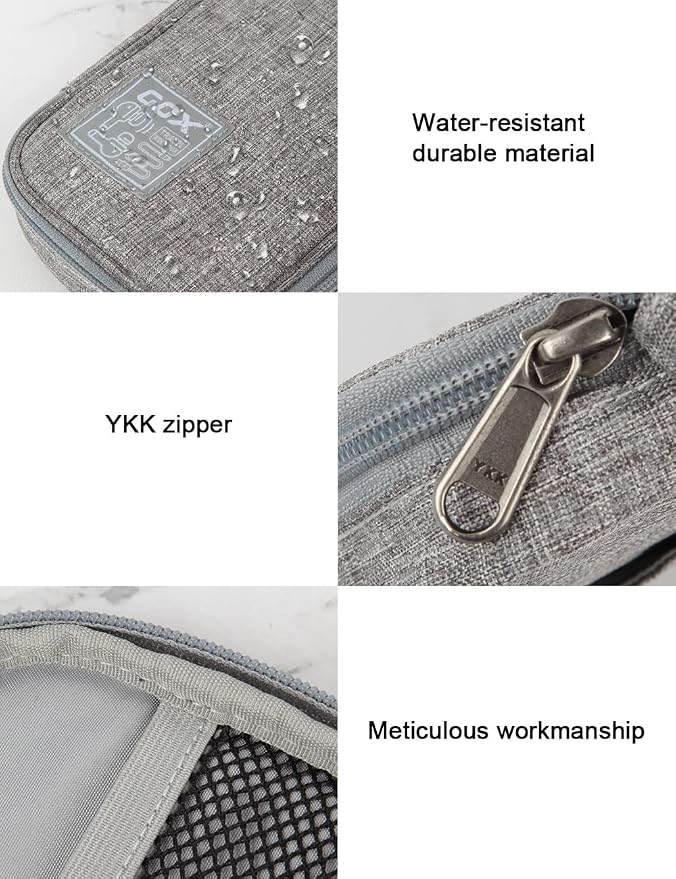 GOX Electronic Cable Organizer Travel Case Tech Pouch