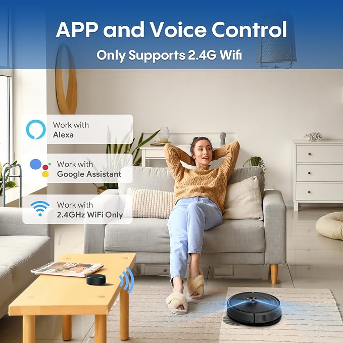 Bagotte Robot Vacuum and Mop Combo with LiDAR Navigation, Self-Emptying Robotic Vacuums Cleaner with 6000Pa Super Power, Mapping, 90 Days Hands-Free, Fast Home Mapping for Pet Hair, Hard Floors