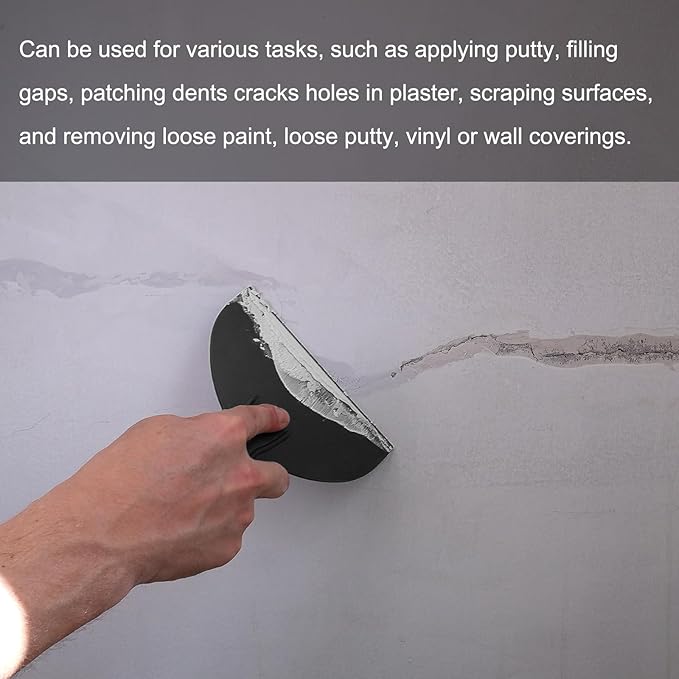 HARFINGTON 10pcs Putty Scraper 6" Width 6mm Thin Flexible Plastic Putty Knives for Taping Drywall Spreading Painting Wall Scratching