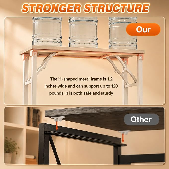 Folding Table Computer Desk - 35.8" No Assembly Folding Desk Design and Foldable Office Desk, Small Desk for Bedroom, Compact Storage Portable Use for Dorm and RV Small Space, White Ash