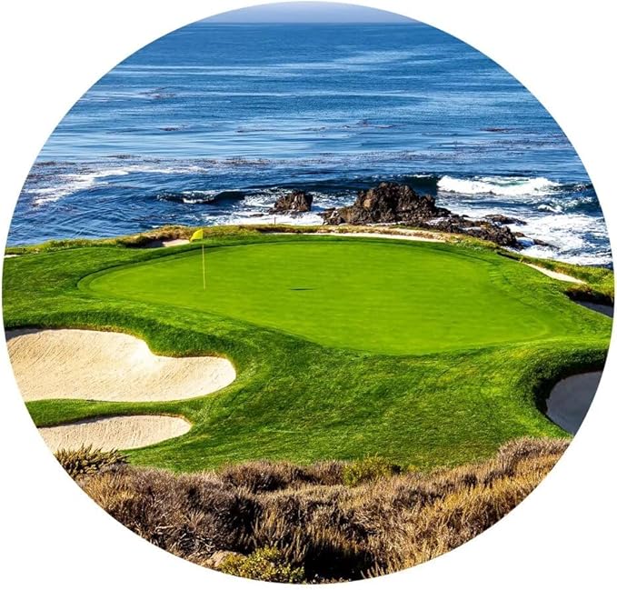 USA California Golf Course Wall Art for Living Room Bedroom Bathroom Home Decorations Golf Course Picture Poster Print on Canvas Modern Artwork Framed Ready to Hang(28''H x 44''W)