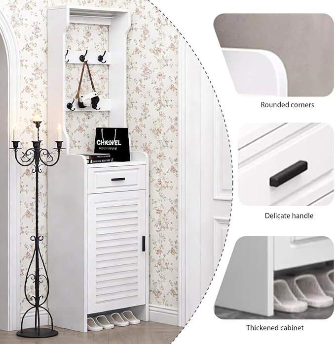 Cabinet halltree Hallway Entry Way Racks, Hallway Organizer for entryway,mudroom, for Hallway, Hallway(205x32x35cm)