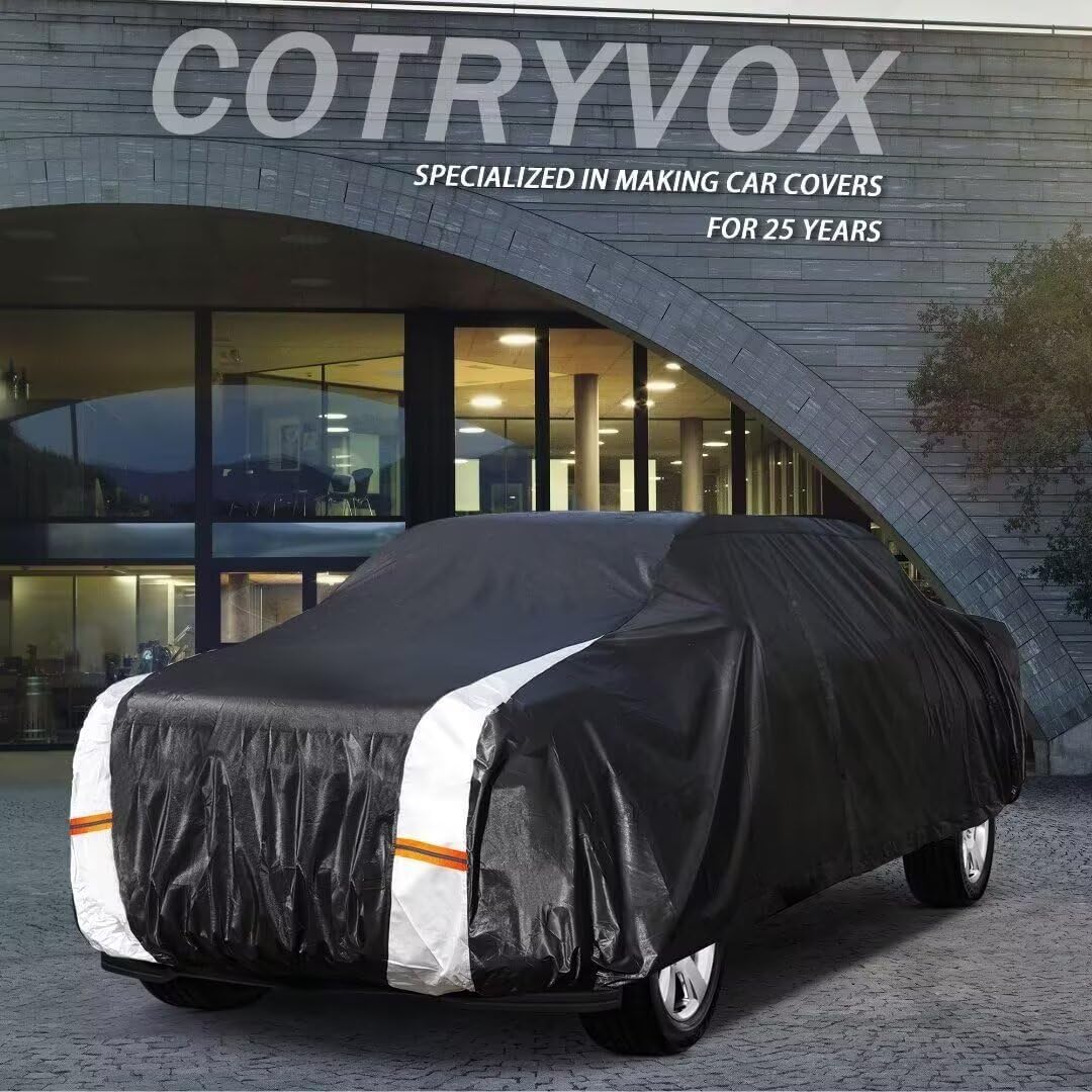 Ford F250 Truck Cover Custom Fit 2001-2026 Crew Cab Short Bed(6.8') with Door Zipper, 10 Layers Outdoor Heavy Pickup Truck Cover Waterproof All Weather, Wind Dust Sun Protector.