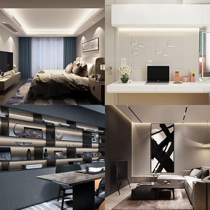 AUZIWECOB LED Strip Lights 9.84ft, White LED Light Strip 6000K, DC24V Tape Light, CRI93+, Bluetooth App Control, Dimmable LED Strips for Bedroom,Cabinet,Living Room.