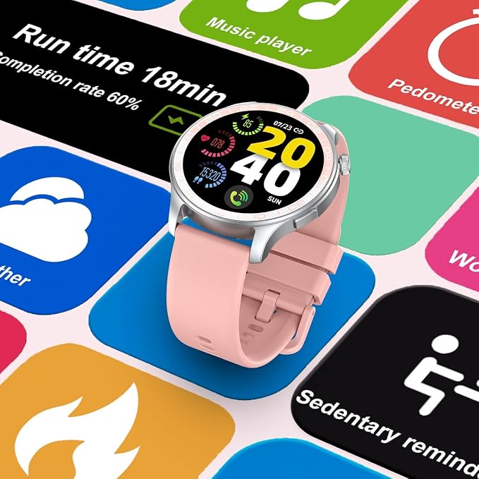 Soudorv Smart Watch (Answer/Make Call), 1.43" HD AMOLED Smartwatch for Men Women, Step Counter with Heart Rate/Sleep Monitor, 110+ Sports Mode,IP68 Waterproof Fitness Activity Tracker for Android iOS