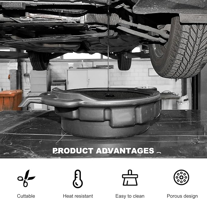 2 PCS Oil Drain Splash Pad, 22" Square No Splatter Pad for Transmission Drain Pan, Heat-Resistant Oil Change Mats for Automotive Technicians & Mechanics, Car Accessories