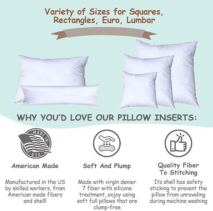 Pillowflex Synthetic Down Pillow Insert 22x38 in - Karate Chop Pillow | Oversized King Sham Form, Plush Polyester Cotton Blend, Cloud-Like Comfort, Clump-Resistant Fill, Smooth Elegant Finish