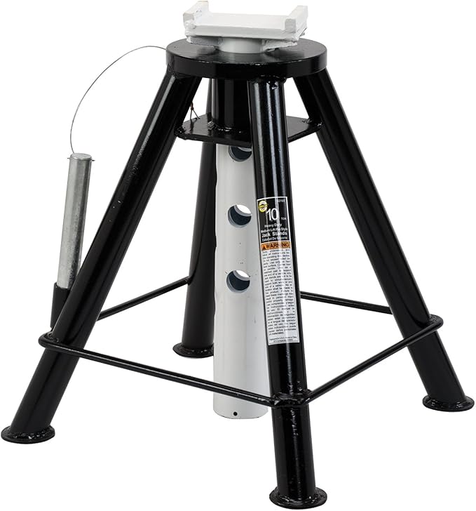 Omega 32105B Black Heavy Duty Jack Stand - 10 Ton Capacity