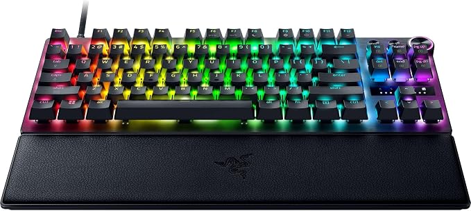 Razer Huntsman V3 Pro TKL 8KHz Esports Gaming Keyboard, Black | Analog Optical Switches Gen 2, 8KHz Polling, Razer Snap Tap, Rapid Trigger, Adjustable Actuation, Media Controls