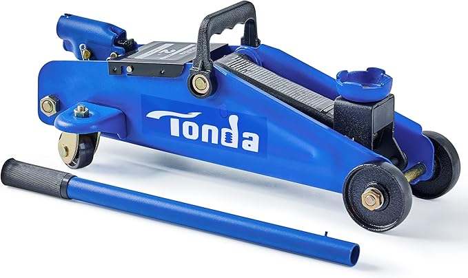 Tonda Floor Jack, Hydraulic Portable Car Jack, 2 Ton (3,800 lb) Capacity, Blue