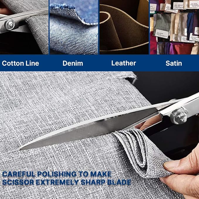 Tailor Scissors 10 Inch for Cutting Fabric Heavy Duty Scissors for Leather Cutting Industrial Sharp Sewing Shears for Home Office Artists Dressmakers