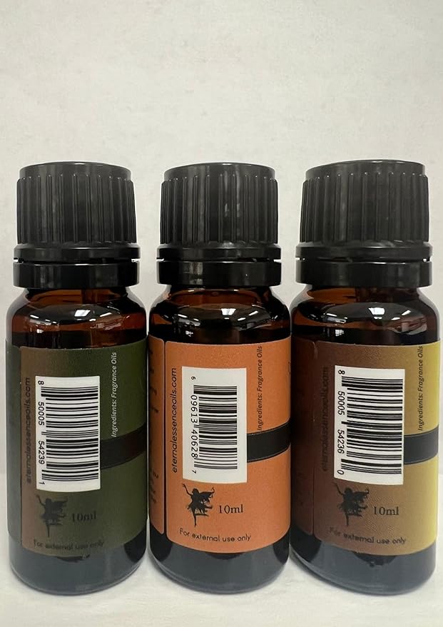 Trio (3) - Amberwood Moss, Sandalwood Vanilla & Cedarwood - Premium Fragrance Oil Trio - 10ML