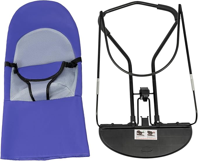 Pet Rocking Chair for Small Dogs & Cats, Portable Foldable Pet Rocker with 3-Level Height Adjustment & 33lbs Capacity, Washable Breathable Indoor/Outdoor Fur Baby Bouncer Bed (Purple)