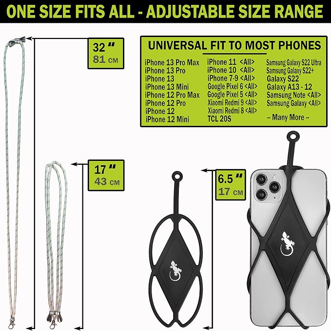 Gecko Travel Tech Cell Phone Lanyard Phone lanyards for Around The Neck Neck Lanyard Phone Crossbody