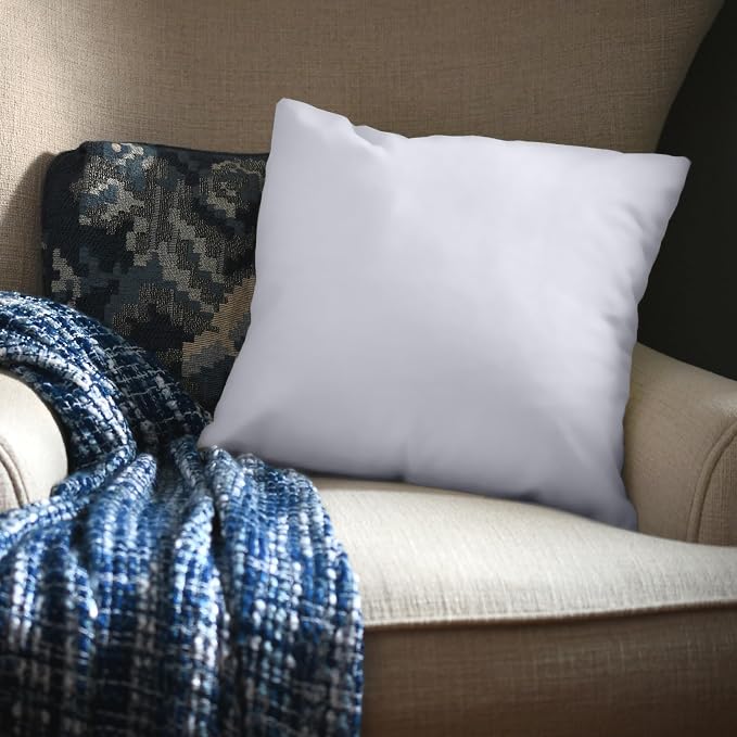 Utopia Bedding Throw Pillows, 14x14 Pillow Inserts, Pack of 1, White | Down Alternative Throw Pillow Inserts, Couch Pillows for Indoor Decor, Plush & Supportive, Decorative Cushion for Sofa, White