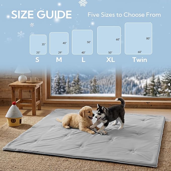 Soulbond Cooling Blanket for Large Dogs - Q-MAX>0.45, Washable Cool Pet Cats Throw Blanket for Hot Weather, Self-Cooling Soft Dog Mat for Bed Crates Couch Sofa Cars(40"x50", Dark Gray)