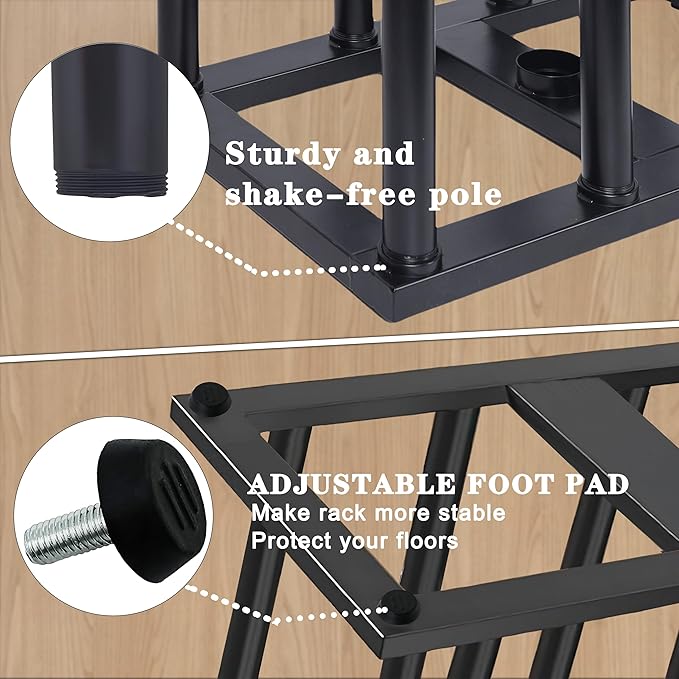 Boot Rack Organizer Tall Boots Boot Storage Free Standing Shoe Racks Black Metal for Dorm Room, Closet, Entryway, Bedroom for 4 Pairs With Multifunctional Portable Dryer 600W(54 * 50.1 * 30)