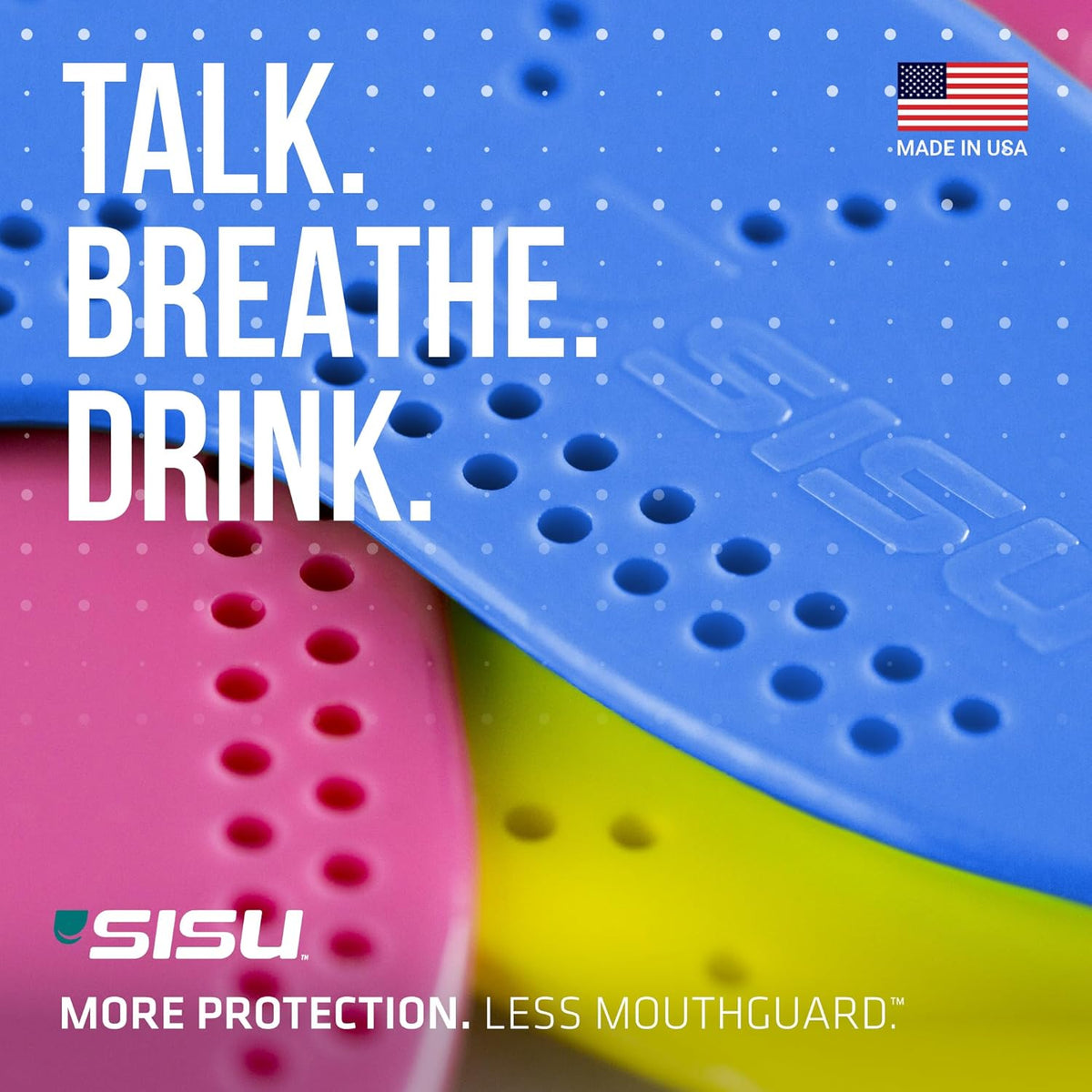 SISU Aero Medium Mouthguard - Mighty Maroon | 30% Stronger Protection for Team Sports, Remoldable Up to 20 Times, Ultra Slim, Works for Braces