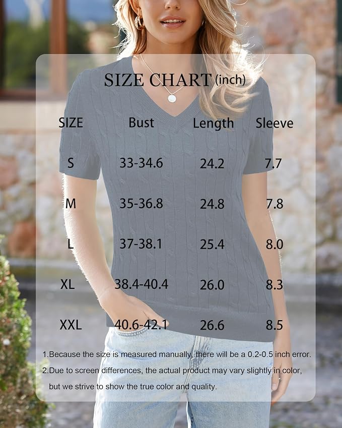 Arach&Cloz Women's Wool Blend Spring Summer Lightweight Business Casual Sweater Tops 2026