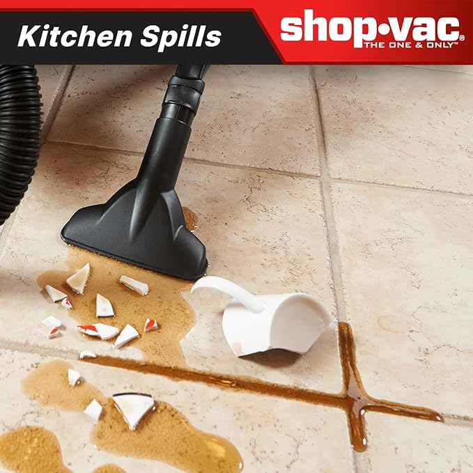 Shop-Vac 4 Gallon 5.5 HP Wet/Dry Vacuum with SVX2 Motor, 1.5" Lock-On Hose, 20 Ft Power Cord, Blower Port, Floor & Utility Nozzles, Filters, Ideal for Garage, Shop & Workshop Use