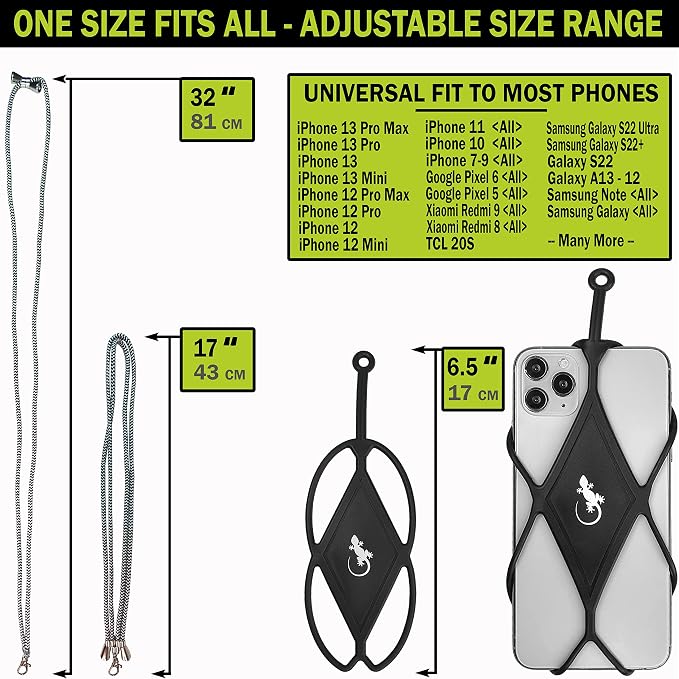 Gecko Travel Tech Cell Phone Lanyard Phone lanyards for Around The Neck Neck Lanyard Phone Crossbody