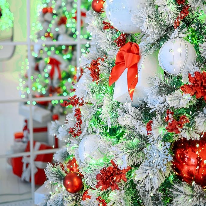 Solar String Lights Outdoor, 66 Feet 200 LEDs 8 Modes Solar Fairy Lights for Outside, Waterproof Outdoor Light for Patio Yard Christmas Tree Halloween Wedding Party Decorations, Green