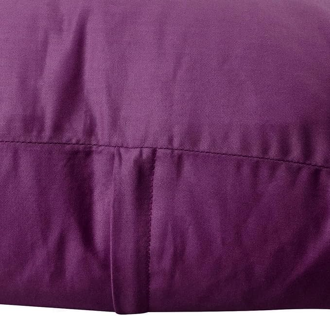 Thmyo 4-Pack 100% Cotton Lumbar Comfortable Solid Decorative Throw Pillow Case Rectangle Cushion Cover Pillowcase DIY Throw Pillowcase(12x20inch/30x50cm,Dark Reddish Purple)