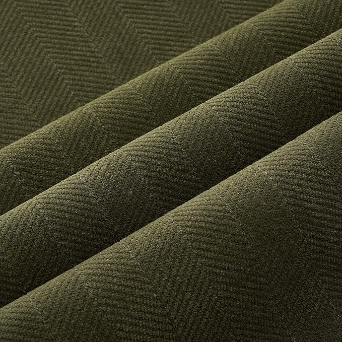 MIULEE Pack of 2 Olive Green Decorative Chenille Pillow Covers 16x16 Inch | Soft Couch Throw Pillows,Farmhouse Cushion Covers with Elegant Design for Sofa,Bedroom,Living Room,Spring Home Decor