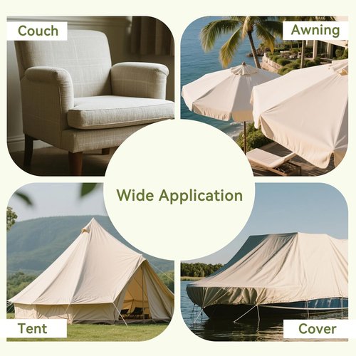 Besezx Canvas Repair Tape - Waterproof Self-Adhesive Fabric Patch for Outdoor Gear | 3" x 79" (Light Brown)