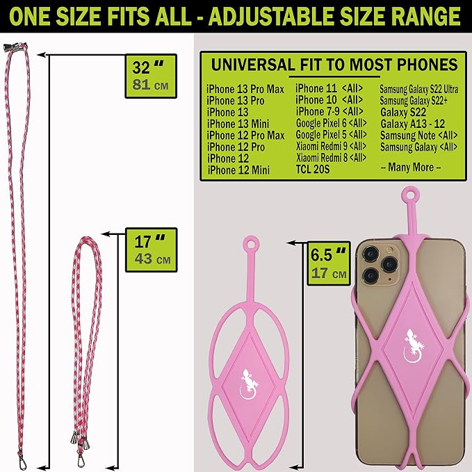 Gecko Travel Tech Cell Phone Lanyard Phone lanyards for Around The Neck Neck Lanyard Phone Crossbody