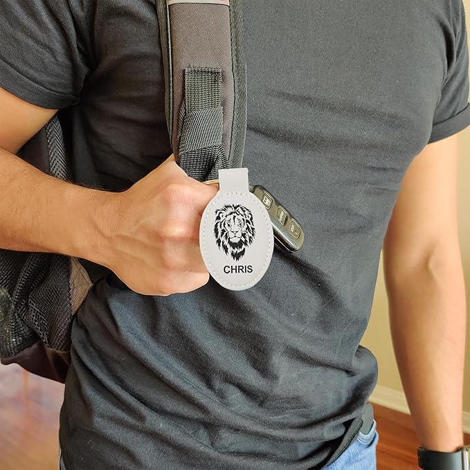 LaserGram Oval Keychain, Disc Golf, Personalized Engraving Included