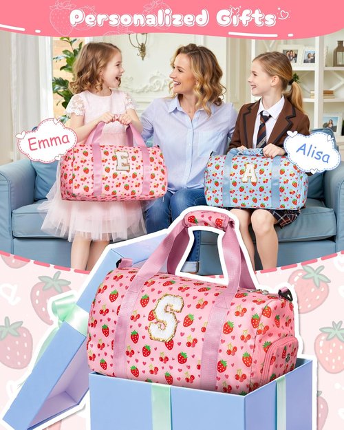 Elilier Dance Bag - Personalized Gym Bag for Girls | Shoe Compartment & Perfect Birthday Gift for Ages 3-12