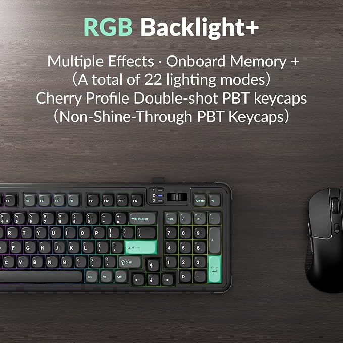 Keychron J14 HE Wireless Magnetic Switch Keyboard, 96% Gaming | Numpad and Knob, TMR Switches, 2.4GHz/Bluetooth/USB-C, Launcher Web, PBT Keycaps, Per-Key RGB, 4000mAh, macOS/Windows/Linux