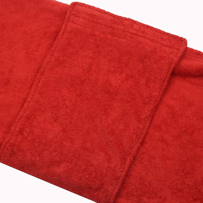 Geyecete Dog Drying Coat - Fast Drying Dog Bath Robe Towel - Microfibre Super Absorbent - Luxuriously Soft - Red - XXXL