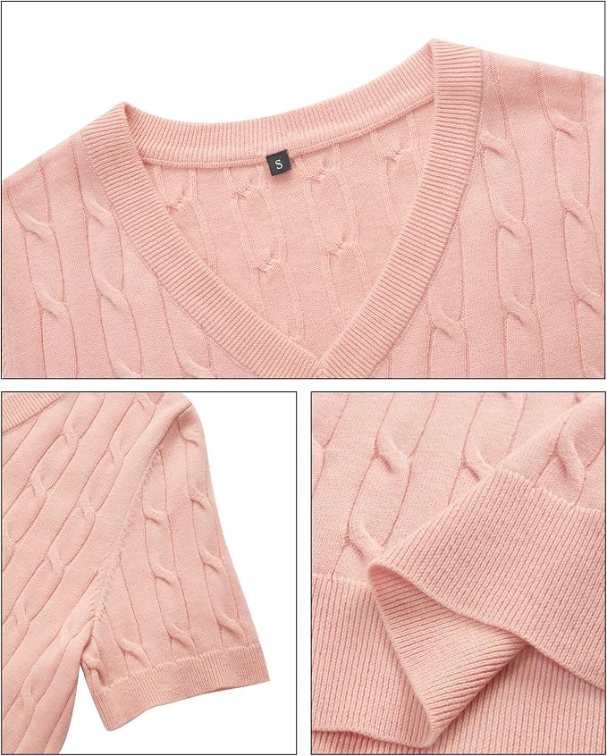 Arach&Cloz Women's Wool Blend Spring Summer Lightweight Business Casual Sweater Tops 2026