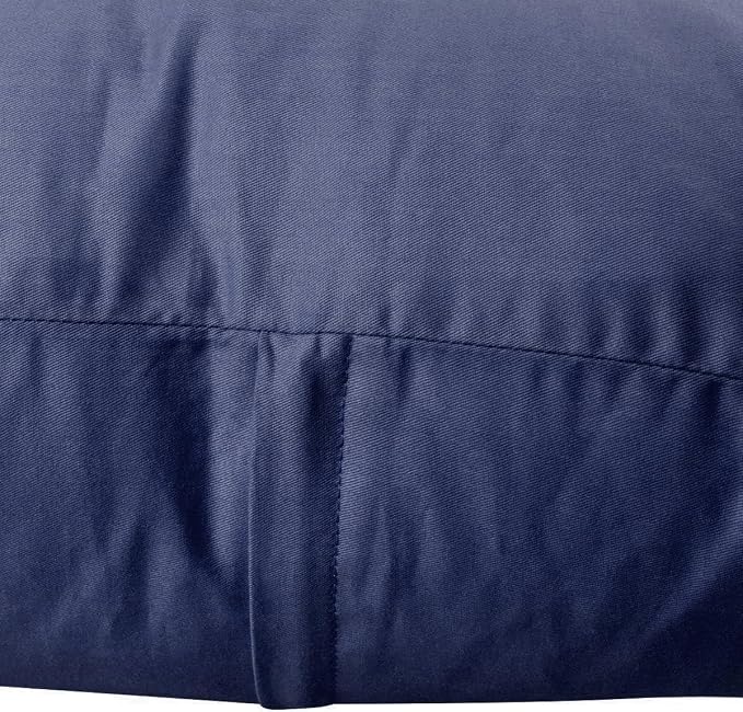 Thmyo 4-Pack 100% Cotton Comfortable Solid Decorative Throw Pillow Case Square Cushion Cover Pillowcase Sublimation Blank Pillow Covers Halloween DIY Throw Pillowcase(24x24inch/60x60cm,Dark Blue)